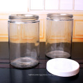 1000ml round airtight glass rice bean cereal canning food storage jars with plastic lid